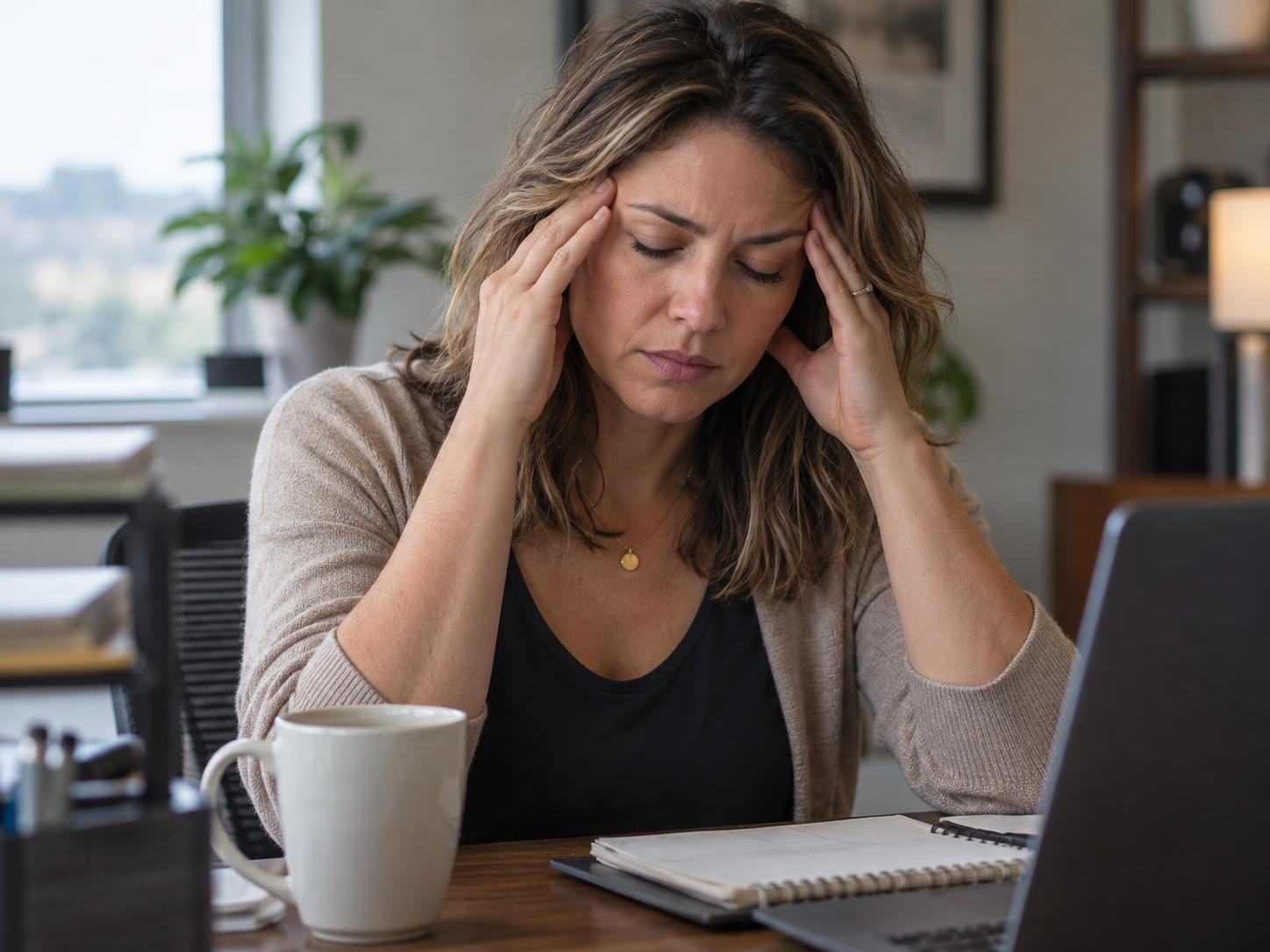 Woman feeling tired and fatigued